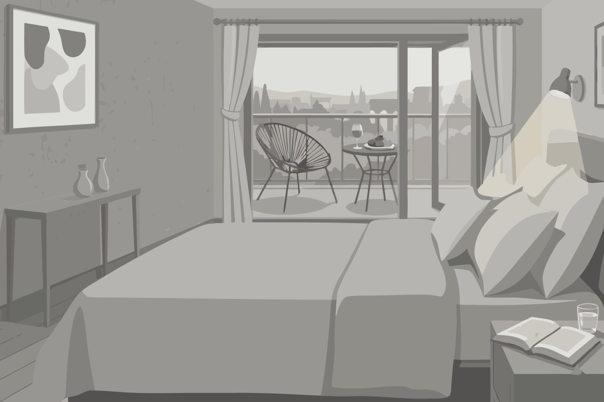 Suite mit Kingsize-Bett mit Whirlpool